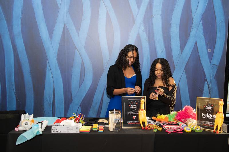 A silent auction lot on display before the doors opened at A Decade of Delight — photo 7 of 10.